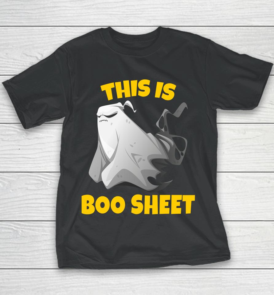 This Is Boo Sheet T-Shirt Ghost Halloween Youth T-Shirt