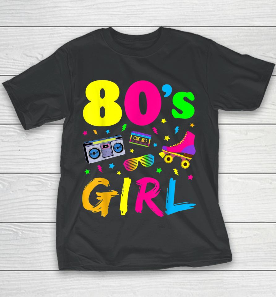 This Is My 80S Girl Costume Party Youth T-Shirt