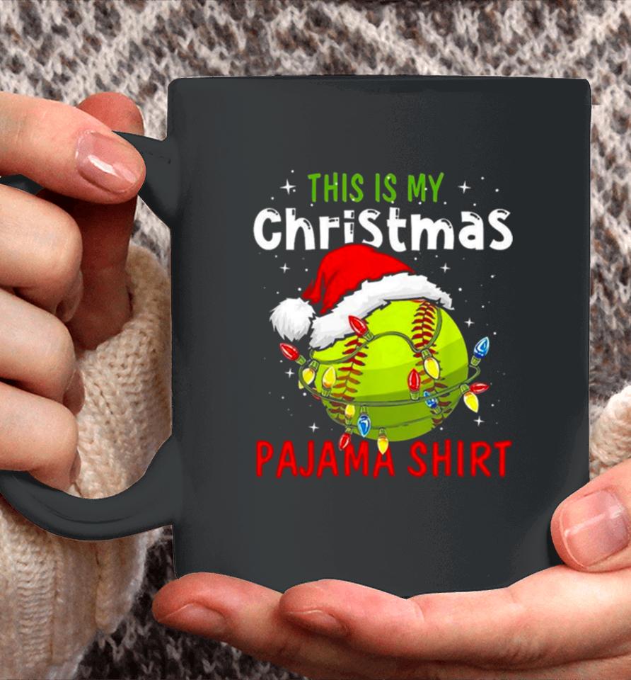 This Is My Christmas Pajama Christmas Baseball 2023 Coffee Mug
