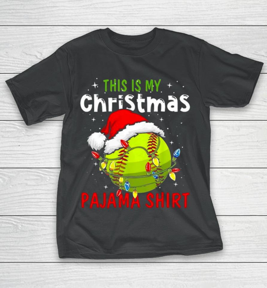 This Is My Christmas Pajama Christmas Baseball 2023 T-Shirt