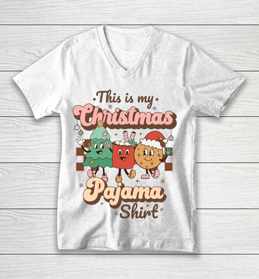 This Is My Christmas Pajama Shirt Tee Unisex V-Neck T-Shirt