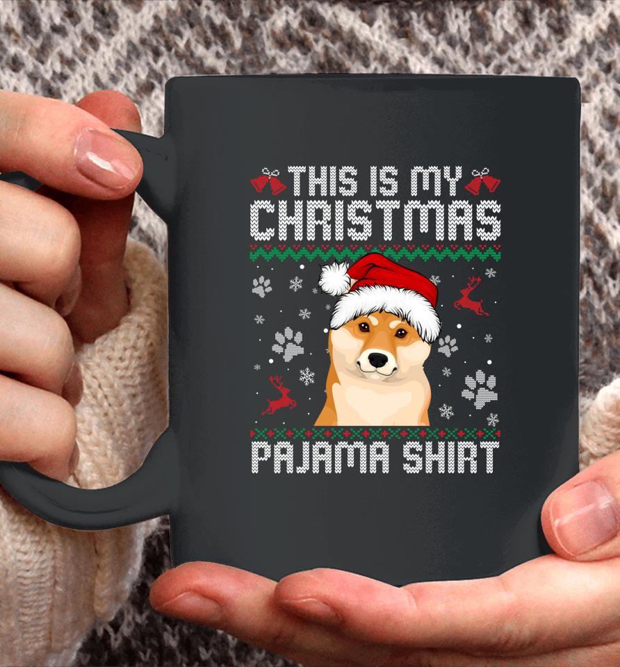 This Is My Christmas Shiba Inu Dog Pajama Merry Xmas Coffee Mug