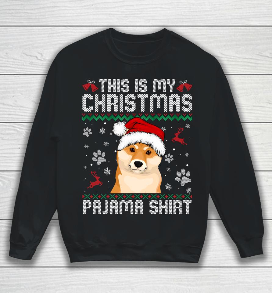 This Is My Christmas Shiba Inu Dog Pajama Merry Xmas Sweatshirt