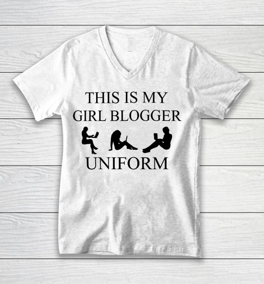 This Is My Girl Blogger Uniform Unisex V-Neck T-Shirt