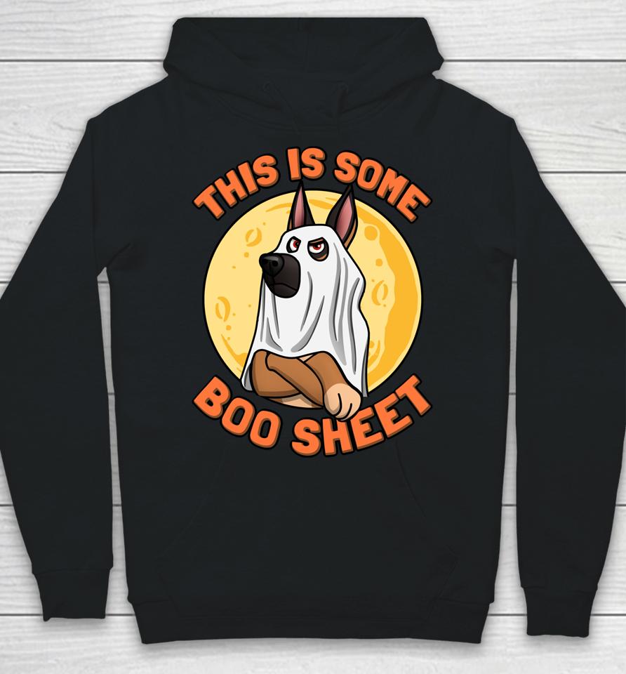 This Is Some Boo Sheet German Shepherd Halloween Moon Hoodie