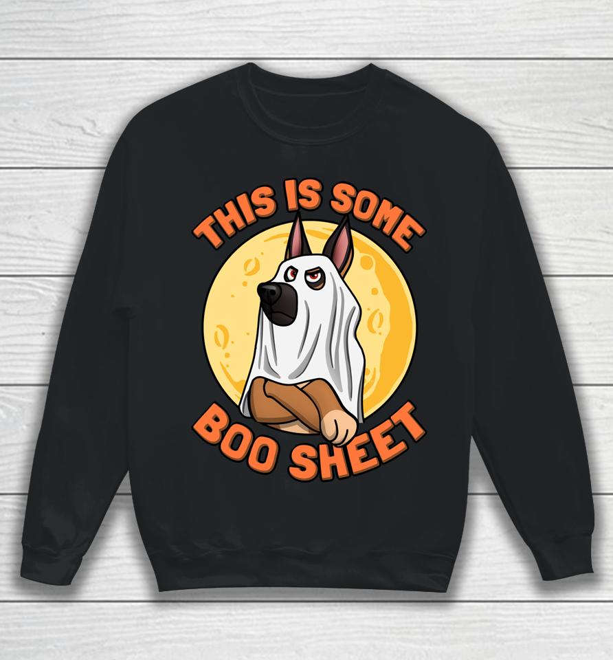 This Is Some Boo Sheet German Shepherd Halloween Moon Sweatshirt