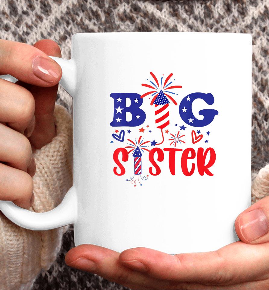 This Little Is Going To Be Big Sister, 4Th July Big Sister Coffee Mug