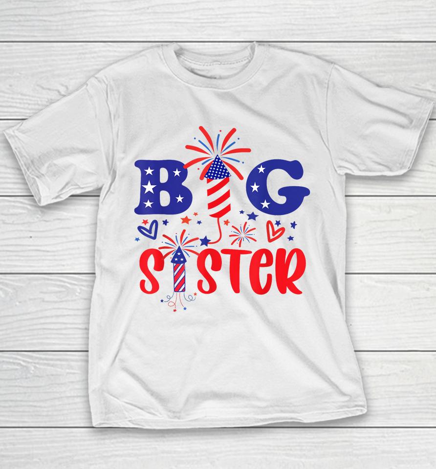 This Little Is Going To Be Big Sister, 4Th July Big Sister Youth T-Shirt