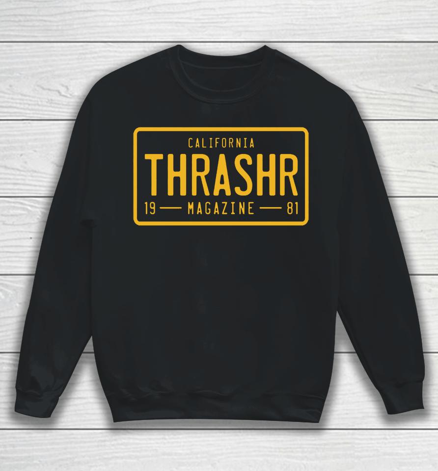 Thrasher Magazine License Plate Sweatshirt