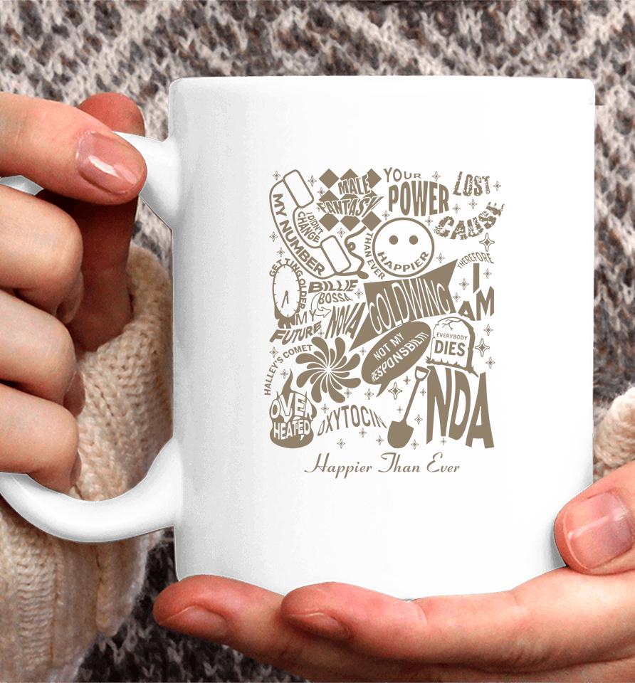 Threaddelight Your Power Lost Cause Nda Happier Than Ever Tracklist Coffee Mug