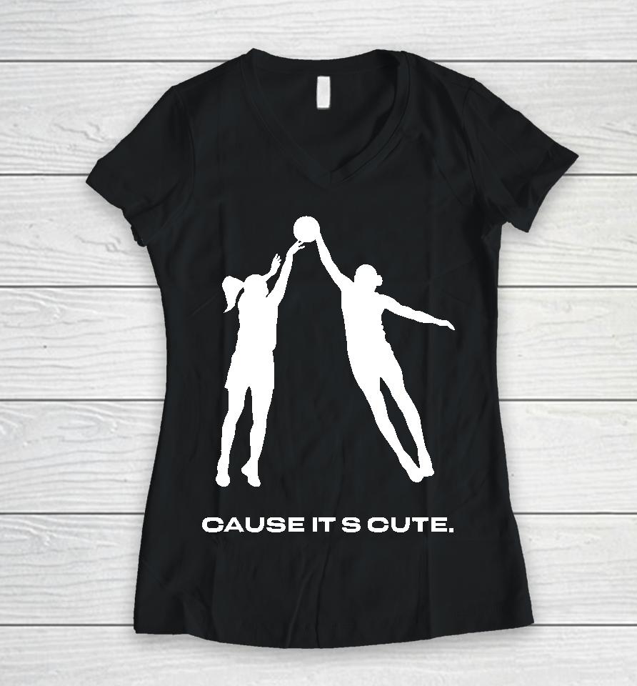 Three-Fifths Mafia Cause It's Cute Women V-Neck T-Shirt