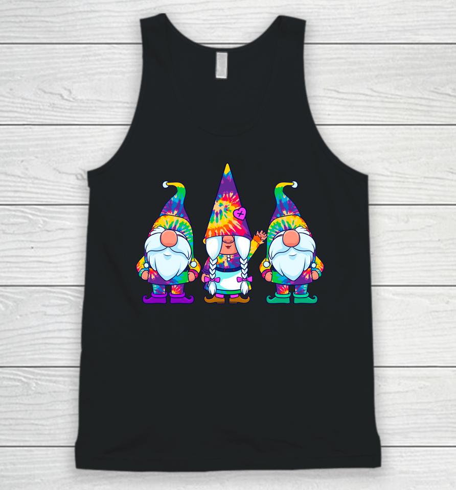 Three Hippie Gnomes Tie Dye Vintage Unisex Tank Top