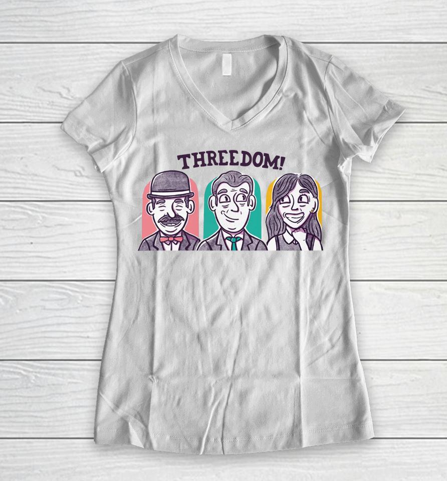 Threedom Employees Of The Month Women V-Neck T-Shirt
