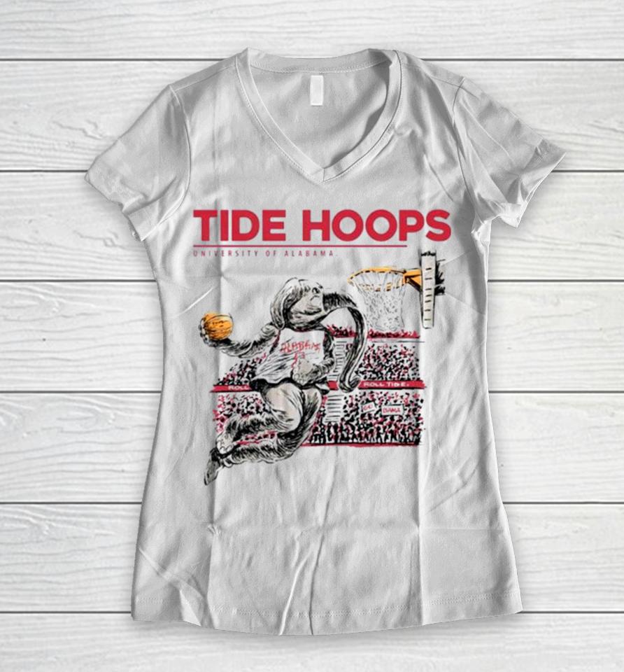 Tide Hoops University Of Alabama Women V-Neck T-Shirt