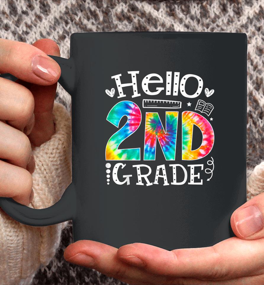 Tie Dye Hello Second 2Nd Grade Teacher First Day Of School Coffee Mug
