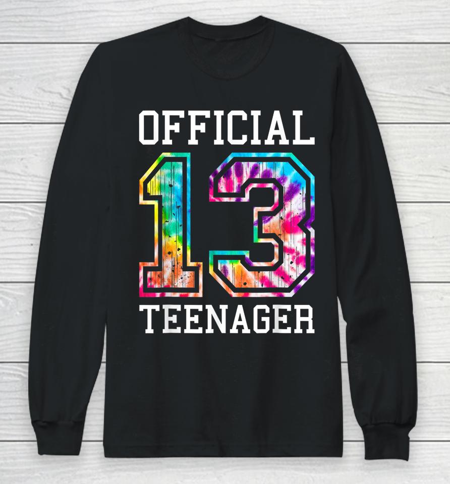 Tie Dye Official Teenager 13Th Birthday Long Sleeve T-Shirt