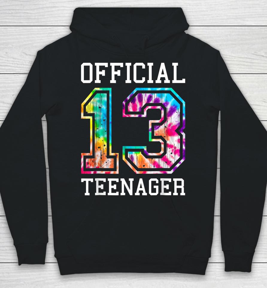 Tie Dye Official Teenager 13Th Birthday Hoodie
