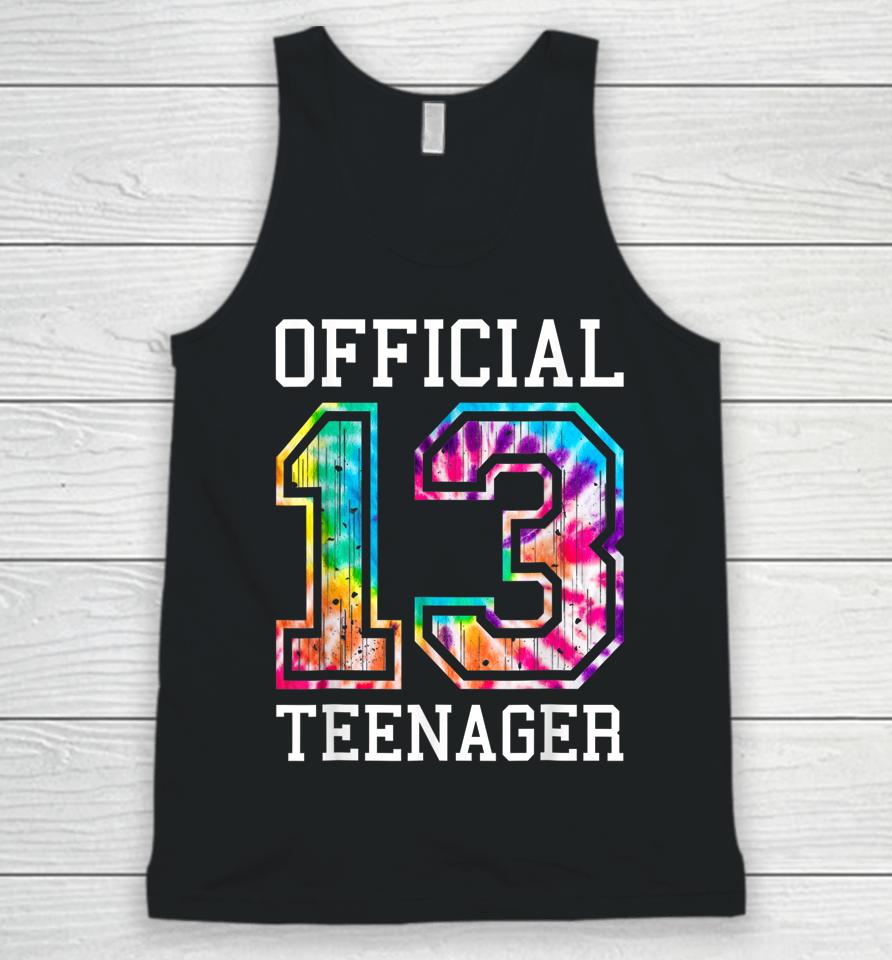 Tie Dye Official Teenager 13Th Birthday Unisex Tank Top