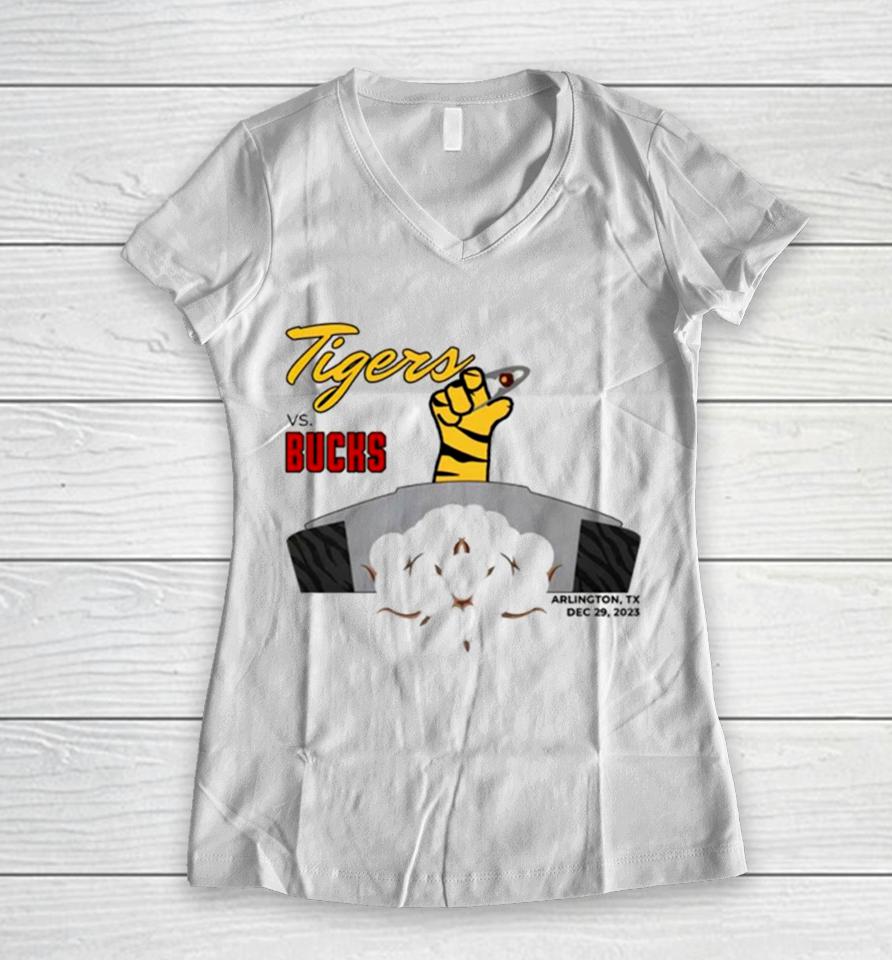 Tigers Vs Buck Bowl Game Missouri Tigers Women V-Neck T-Shirt