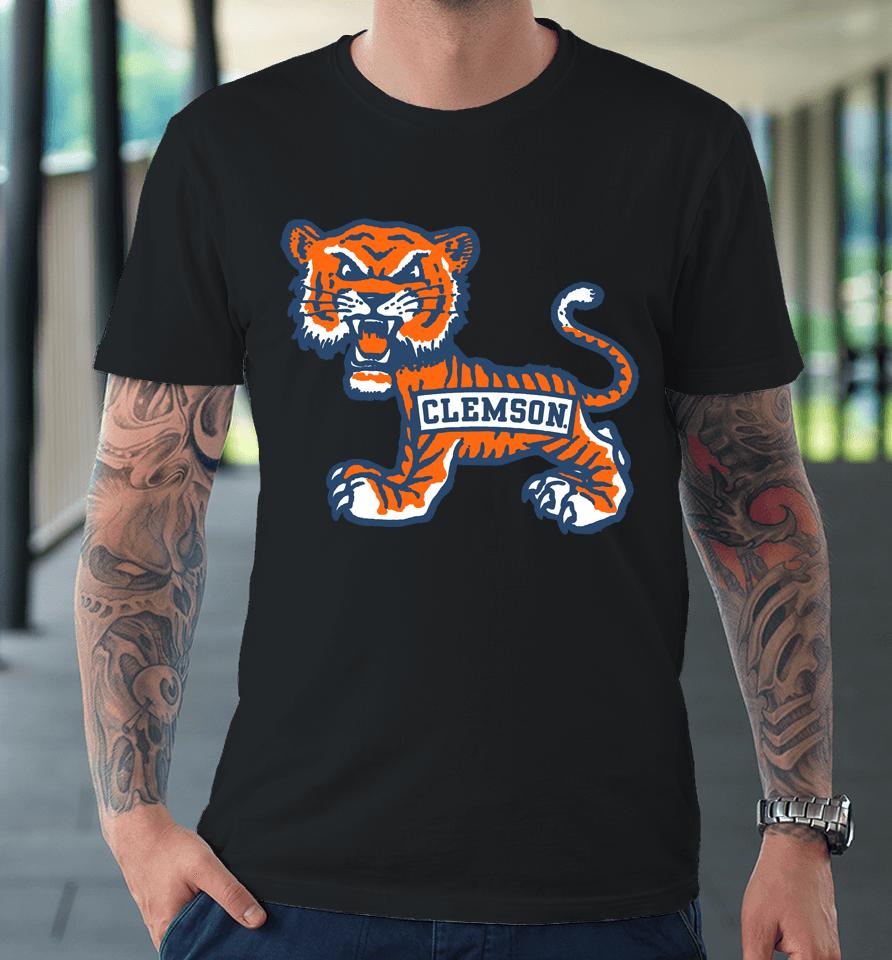 Tigertown Graphics Clemson Big Old School Tiger Premium T-Shirt