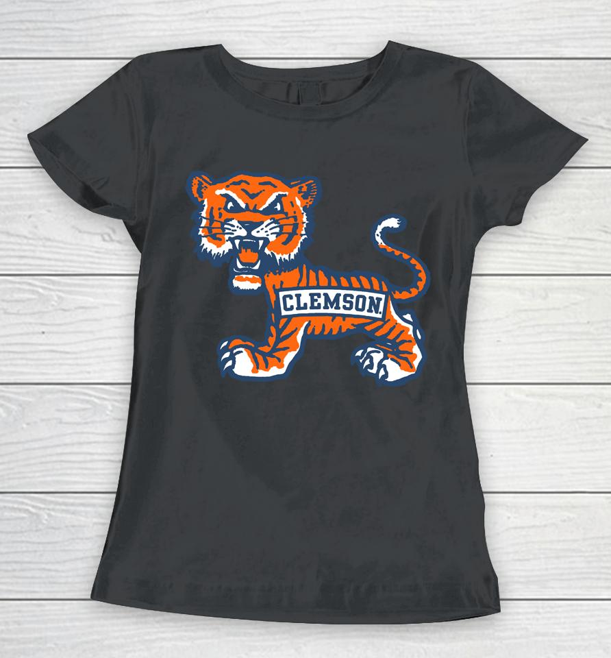 Tigertown Graphics Clemson Big Old School Tiger Women T-Shirt