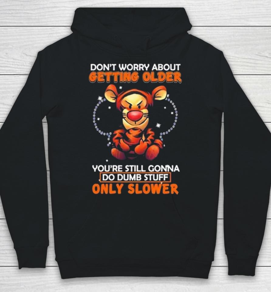 Tigger Don’t Worry About Getting Older You’re Still Gonna Do Dumb Stuff Only Slower Hoodie