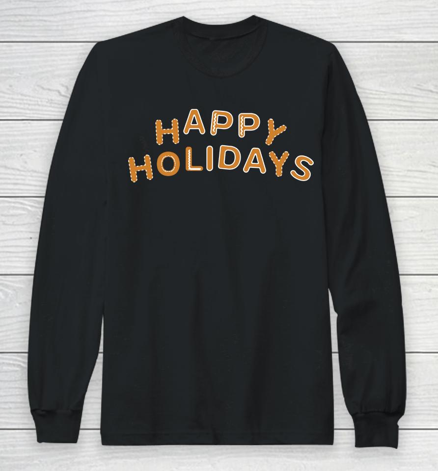 Tim The Tat Man Happy Holiday Gingerbread Kevin Black Long Sleeve T-Shirt