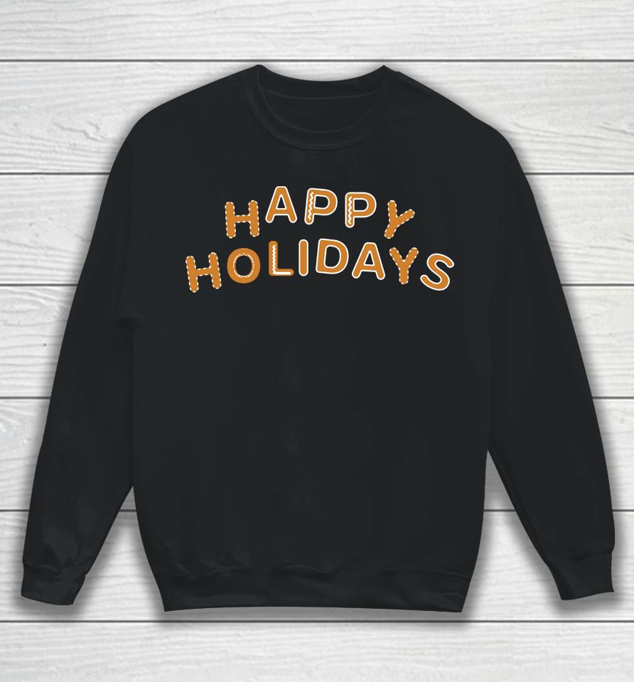 Tim The Tat Man Happy Holiday Gingerbread Kevin Black Sweatshirt