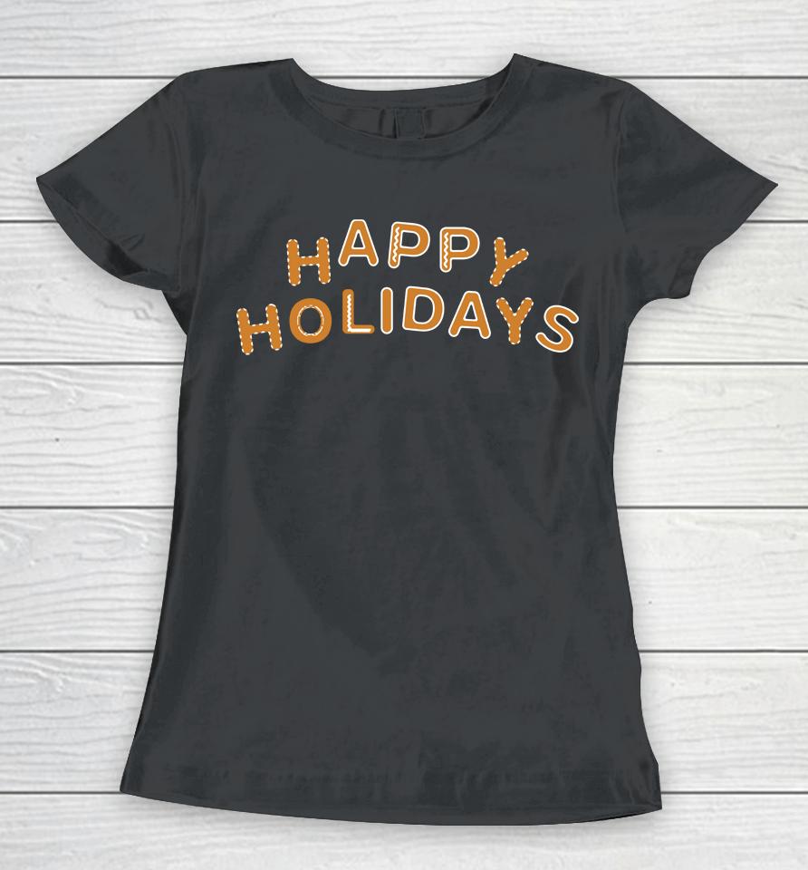 Tim The Tat Man Happy Holiday Gingerbread Kevin Black Women T-Shirt