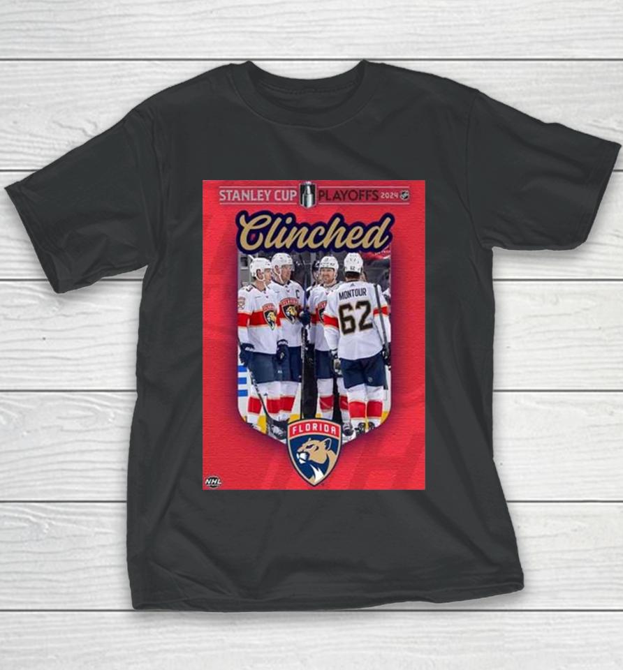 Time To Hunt For The Florida Panthers Have Clinched A Spot In The Stanley Cup Playoffs 2024 Nhl Youth T-Shirt