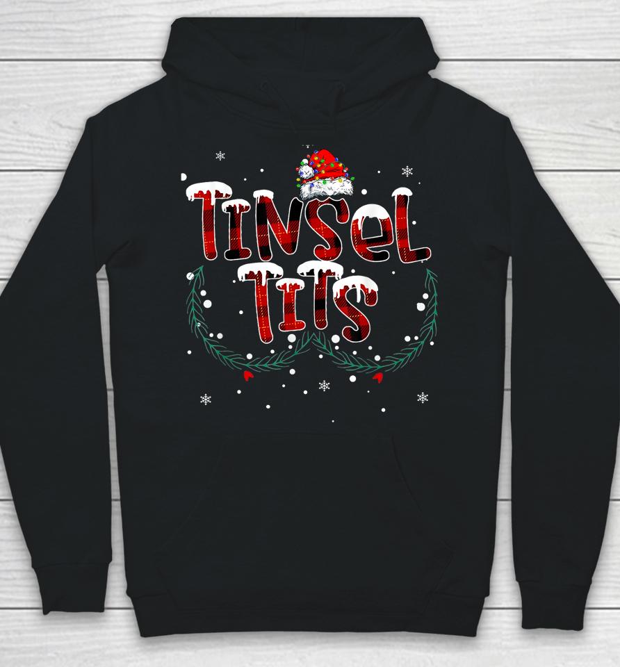 Tinsel Tits &Amp; Jingle Balls Funny Matching Christmas Couples Hoodie