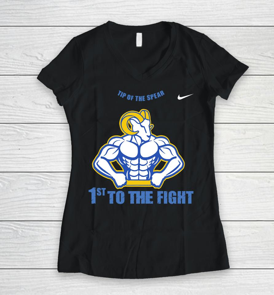 Tip Of The Spear 1St To The Fight Women V-Neck T-Shirt