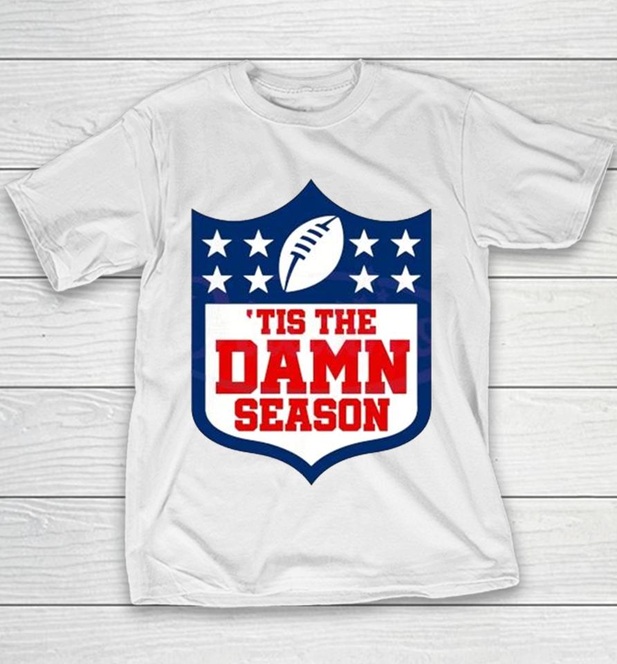 Tis The Damn Season Kansas City Football 2024 Youth T-Shirt