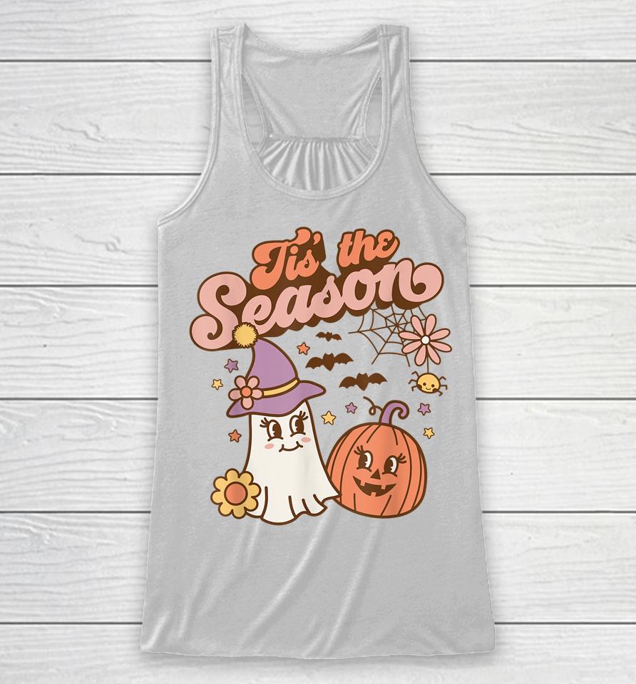Tis The Season Pumpkin Shirt Spice Fall Autumn Halloween Racerback Tank