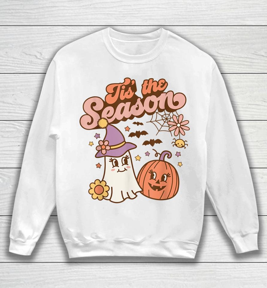 Tis The Season Pumpkin Shirt Spice Fall Autumn Halloween Sweatshirt