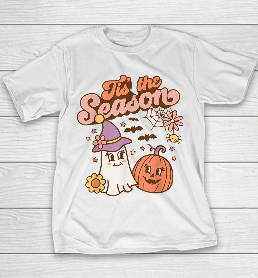 Tis The Season Pumpkin Shirt Spice Fall Autumn Halloween Youth T-Shirt