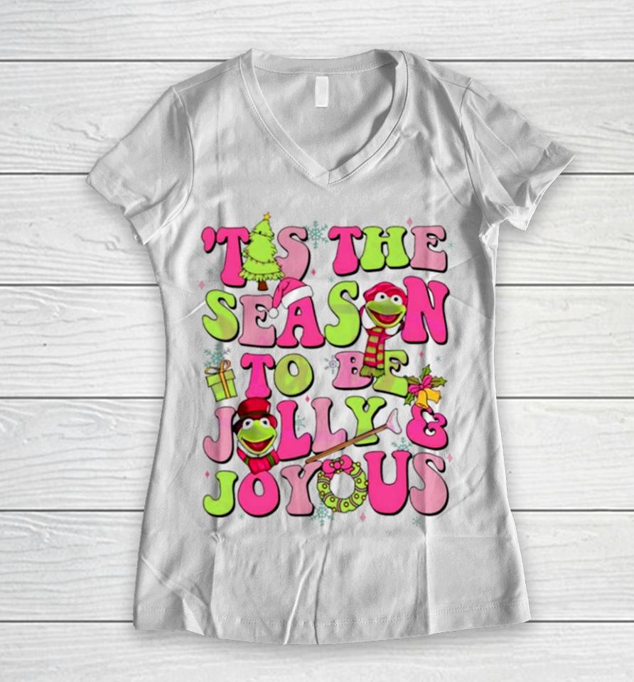 Tis The Season To Be Jolly And Joyous Women V-Neck T-Shirt