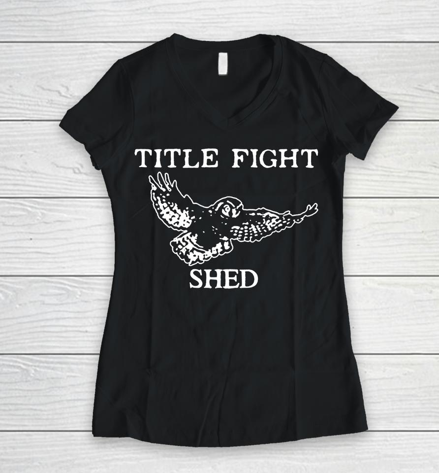 Title Fight Shed Owl Women V-Neck T-Shirt