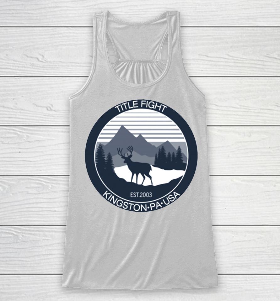 Title Fight White Deer Cold Cuts Racerback Tank