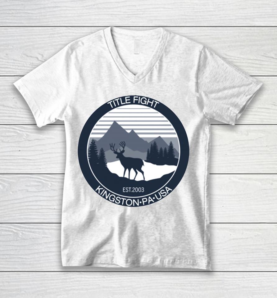Title Fight White Deer Cold Cuts Unisex V-Neck T-Shirt