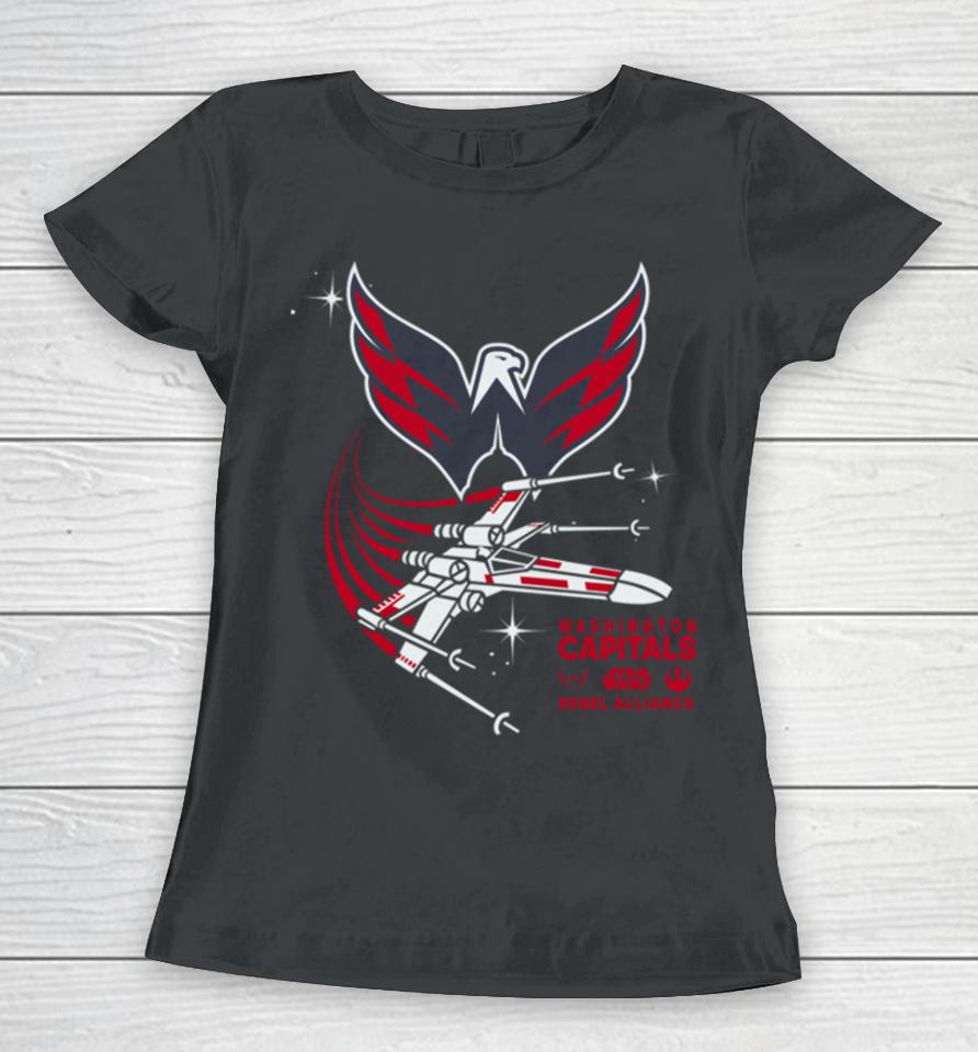 Toddler Black Washington Capitals Star Wars Rebel Alliance Women T-Shirt
