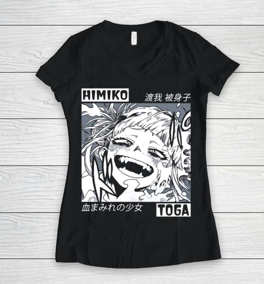 Toga Himiko My Hero Academia Boku No Hero Anime Manga Aesthetic Women V-Neck T-Shirt