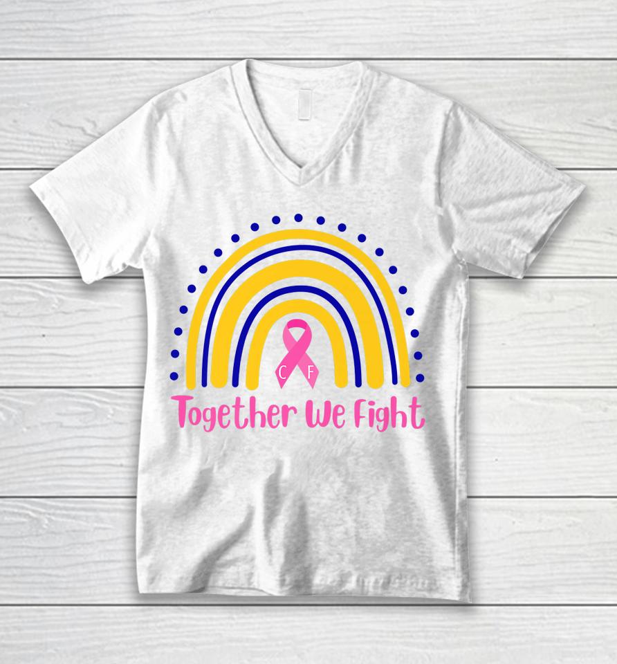 Together We Fight Rainbow Unisex V-Neck T-Shirt