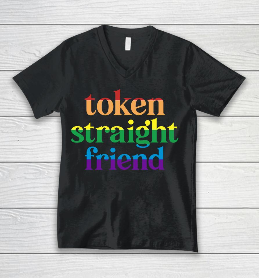 Token Straight Friend Unisex V-Neck T-Shirt