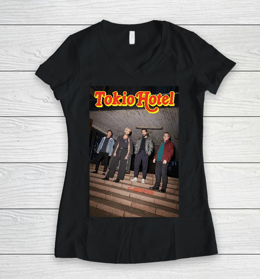 Tokio Hotel Band Women V-Neck T-Shirt