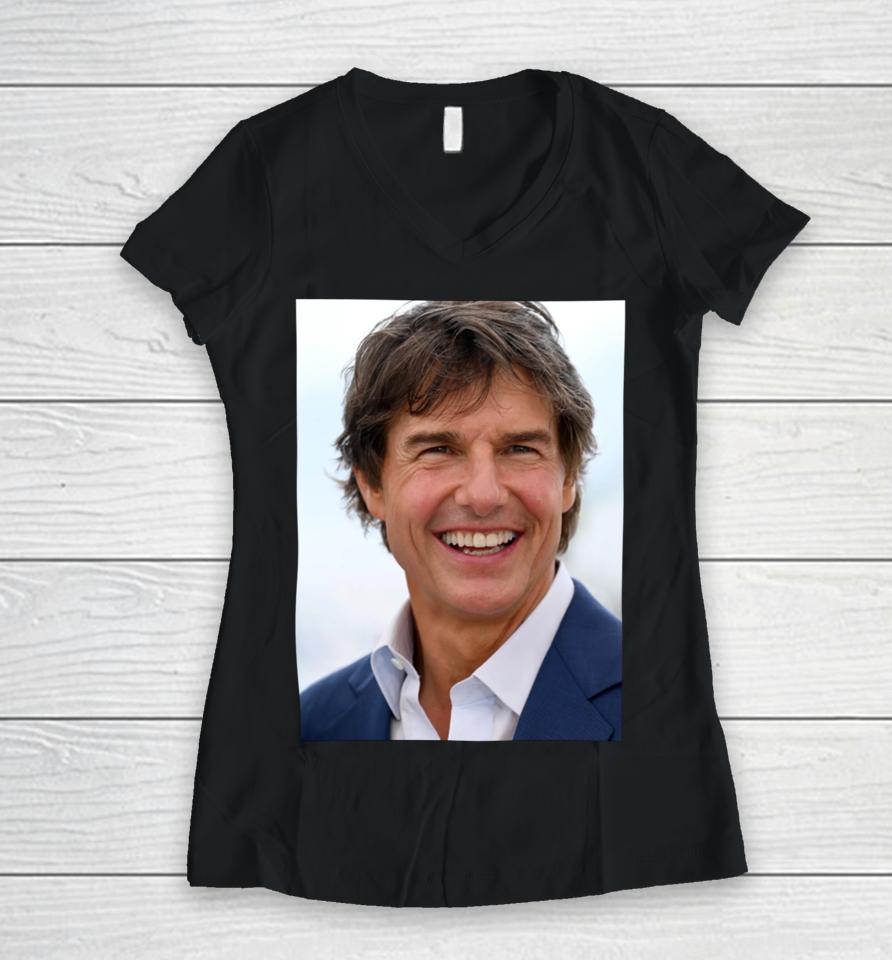 Tom Cruise Mugshot Women V-Neck T-Shirt