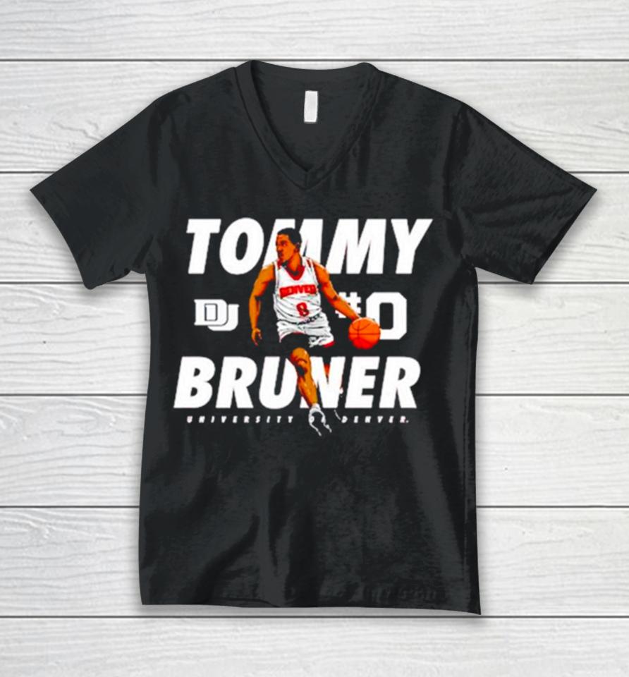 Tommy Bruner Denver Pioneers Guard Unisex V-Neck T-Shirt