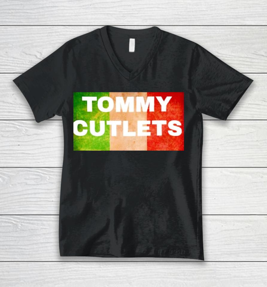 Tommy Cutlets Football Italia Flag Unisex V-Neck T-Shirt