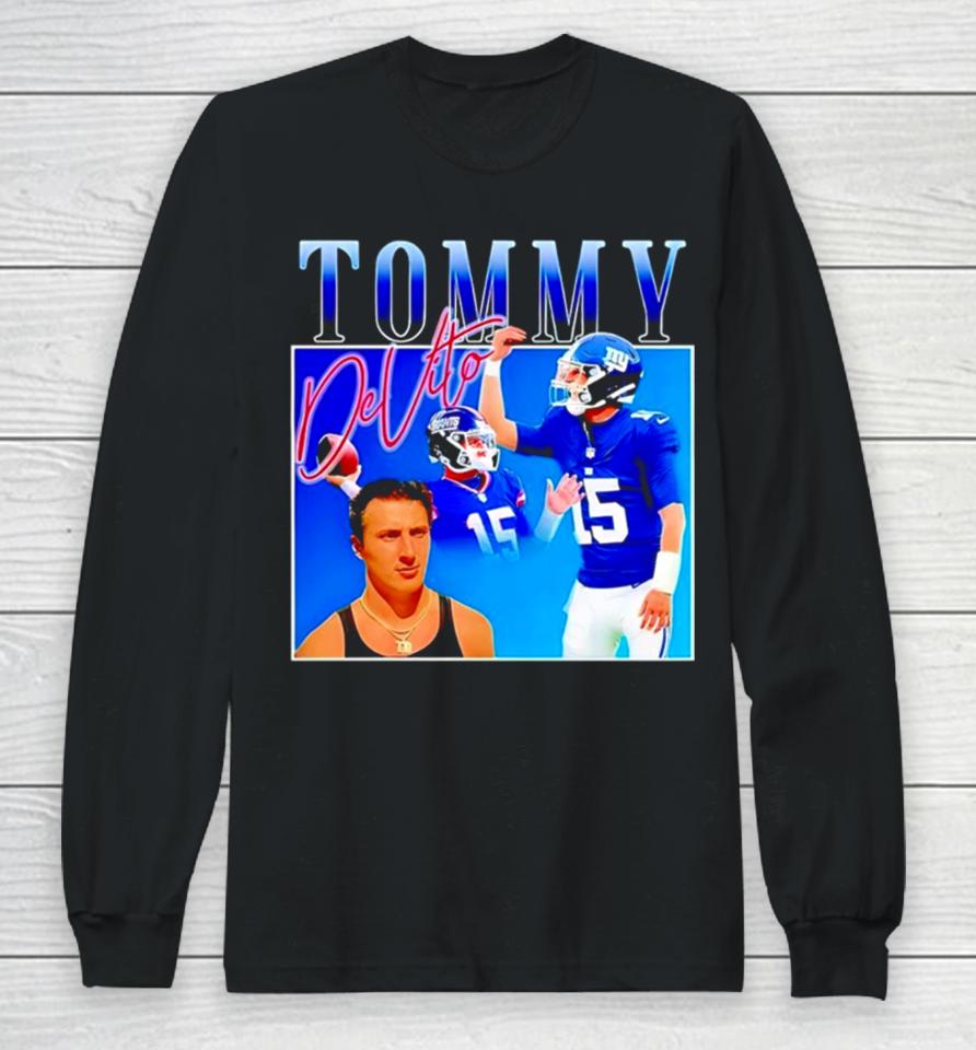 Tommy Cutlets New York Giants Football Pinched Fingers Hand Funny Long Sleeve T-Shirt