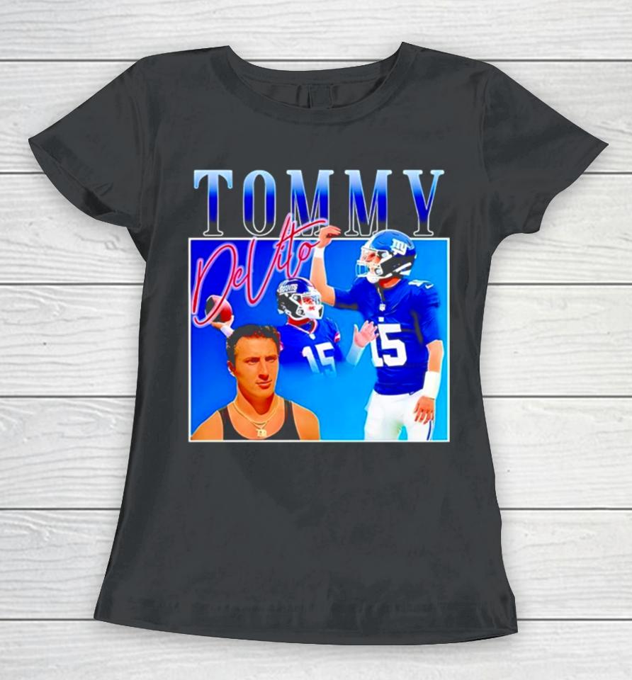Tommy Cutlets New York Giants Football Pinched Fingers Hand Funny Women T-Shirt